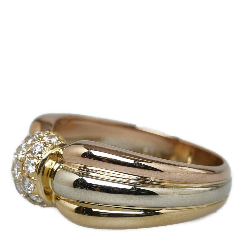 18K Tricolor Diamond Ring