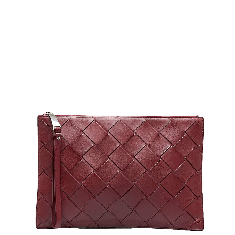 Bottega Veneta Maxi Intrecciato Clutch Bag  Leather Clutch Bag in Good condition