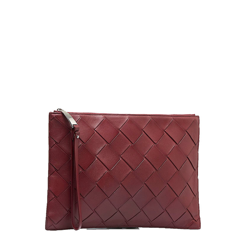 Bottega Veneta Maxi Intrecciato Clutch Bag  Leather Clutch Bag in Good condition