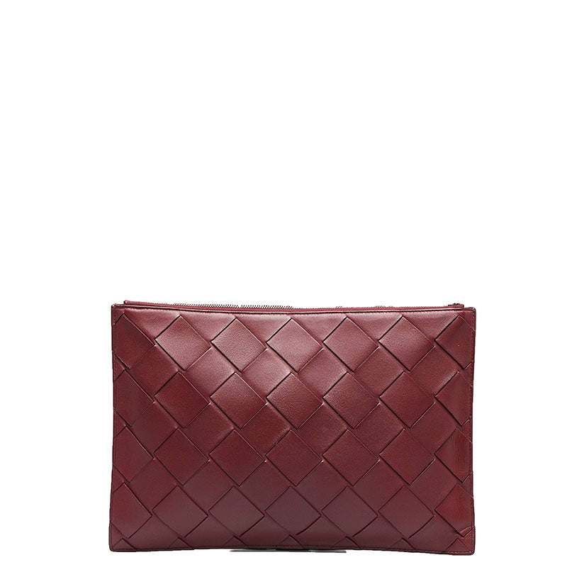 Bottega Veneta Maxi Intrecciato Clutch Bag  Leather Clutch Bag in Good condition