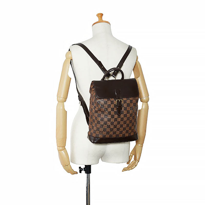 Louis Vuitton Vintage - Damier Ebene Soho Backpack - Brown