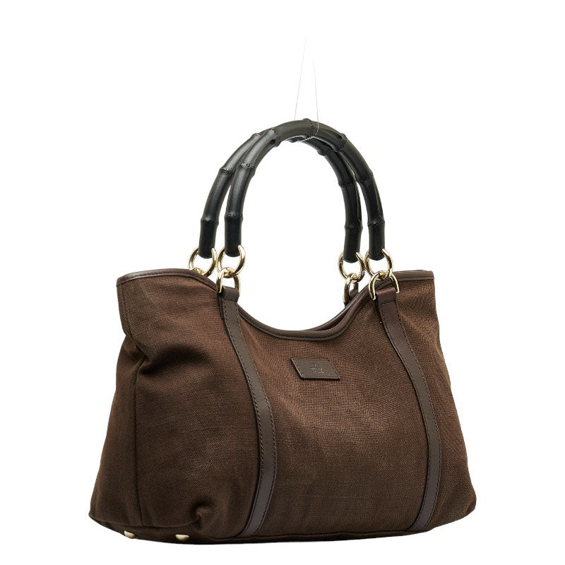 Gucci Canvas Bamboo Handbag Canvas Handbag 257302 in Good condition