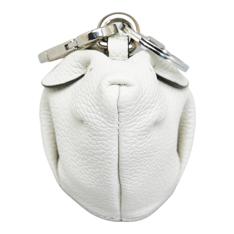 Leather Bunny Keychain Charm