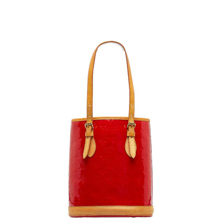 Louis Vuitton Red Patent Leather Bucket PM Tote