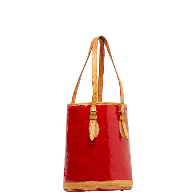 Louis Vuitton Red Patent Leather Bucket PM Tote