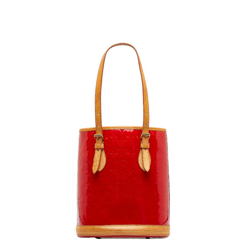 Louis Vuitton Red Patent Leather Bucket PM Tote