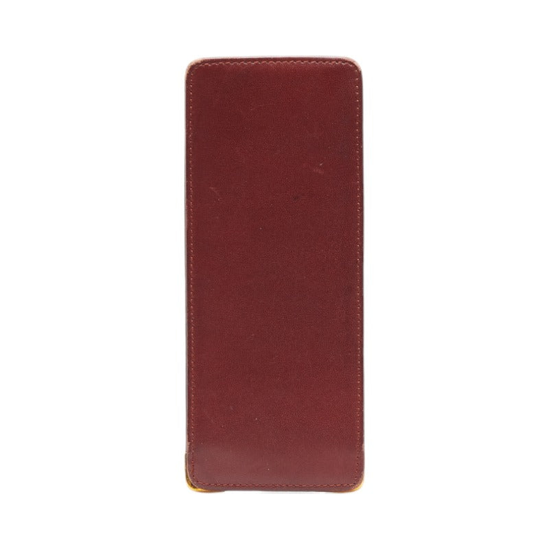 Cartier Must Leather Glasses Case Wine Red in Very Good Condition