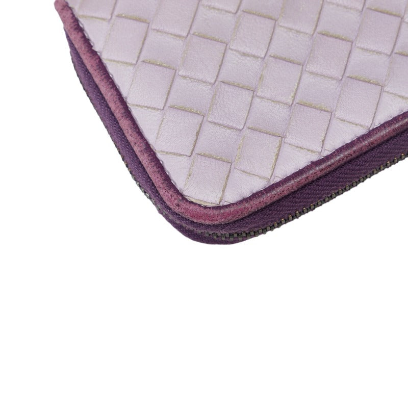 Bottega Veneta Intrecciato L Zip Card Case Leather Card Case in Good condition