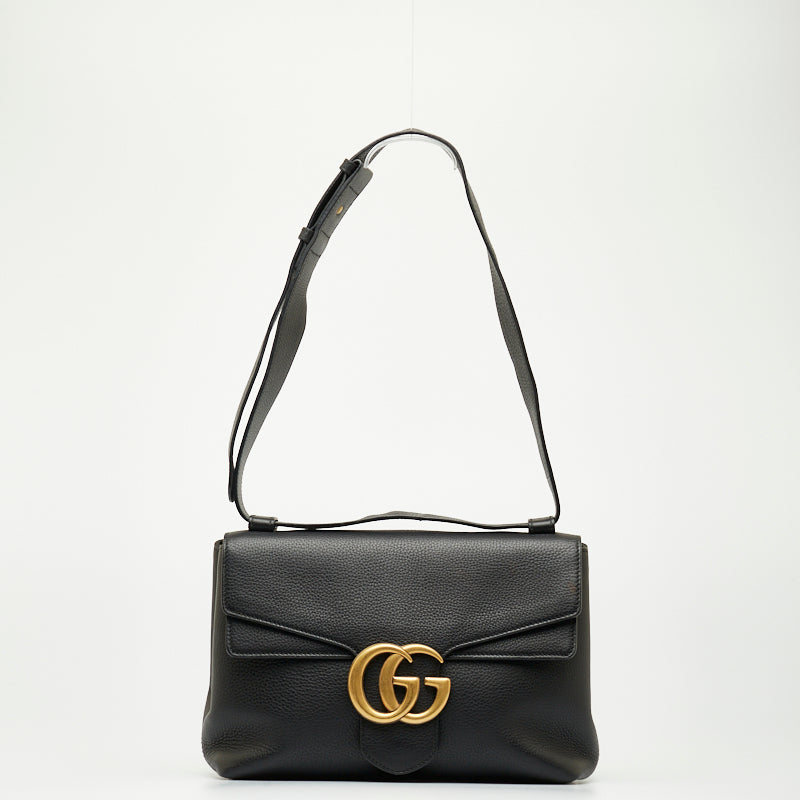 GG Marmont Leather Shoulder Bag 401173