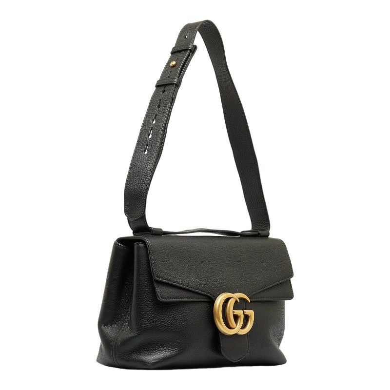 GG Marmont Leather Shoulder Bag 401173