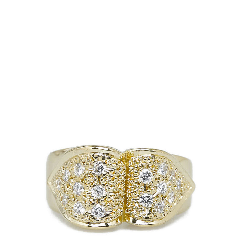 K18YG Yellow Gold Diamond Ring 0.35ct, Size 10.5