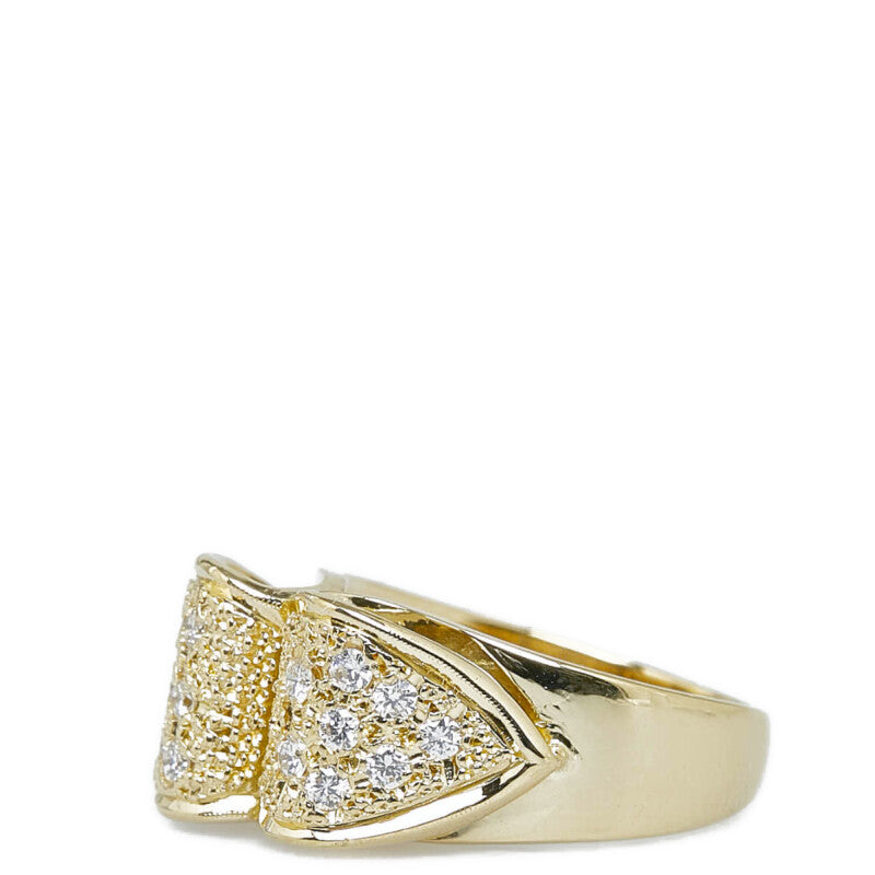 K18YG Yellow Gold Diamond Ring 0.35ct, Size 10.5