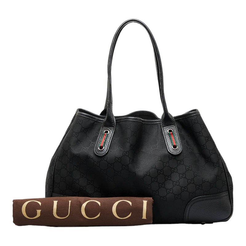 Gucci Black Canvas Princy Medium Tote Bag
