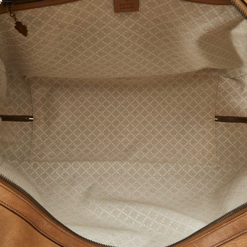 Leather Web Boston Bag 312044