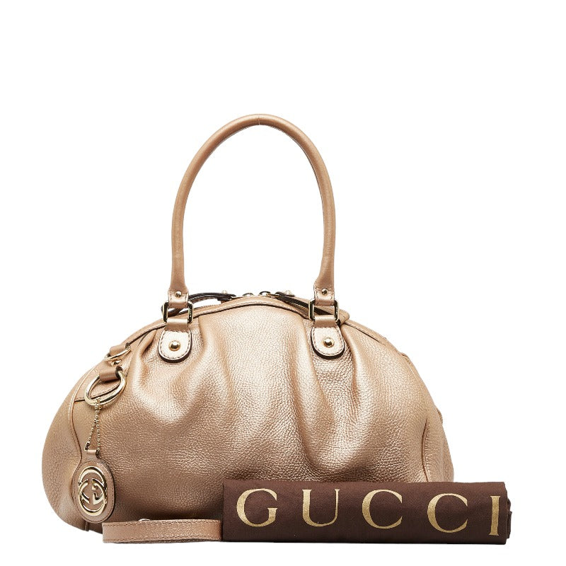 Gucci Sukey Leather Handbag 2WAY 223974 in Very Good Condition