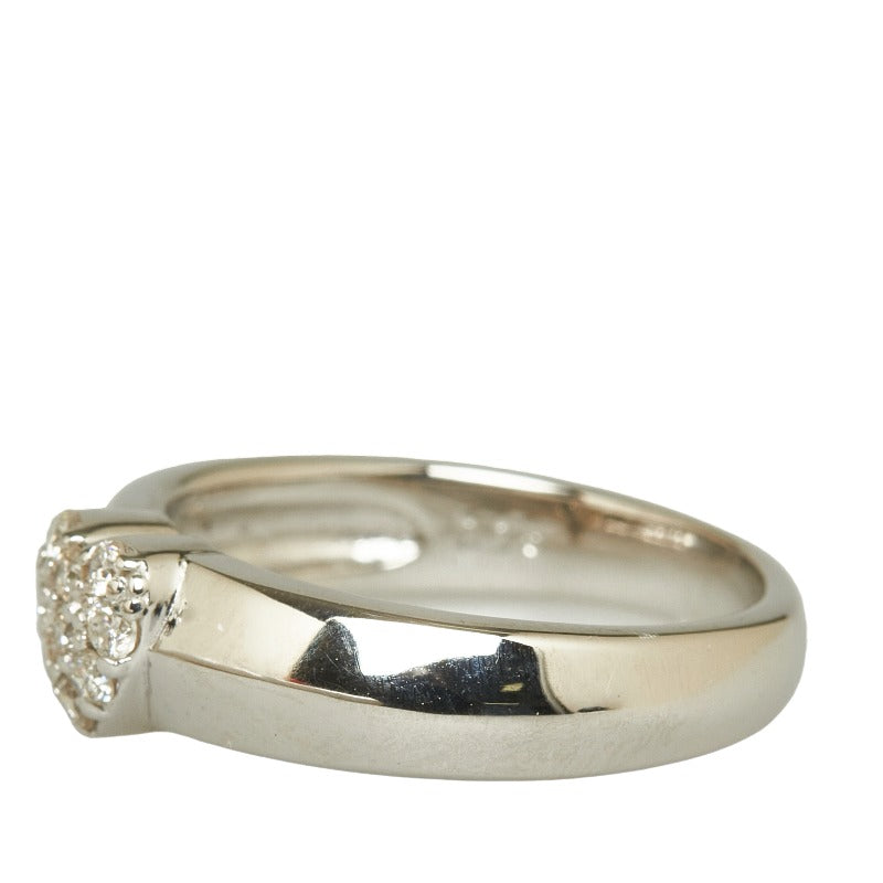 18k Gold Diamond Heart Pave Ring