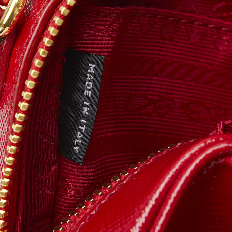 Prada Red Saffiano Leather Mini Crossbody Bag