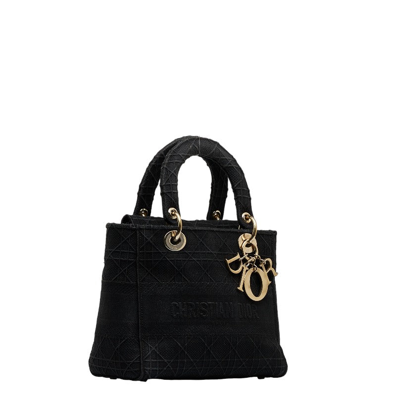 Dior Lady D-Lite Cannage Embroidery Handbag