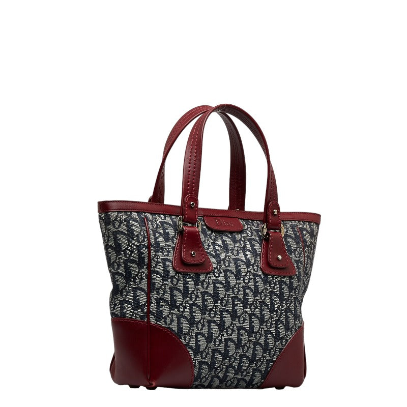 Dior Oblique Canvas & Leather Handbag Canvas Handbag in Good condition