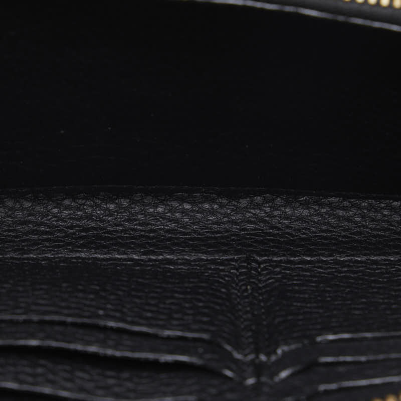 Felisi Black Leather Round Zipper Long Wallet in Great Condition