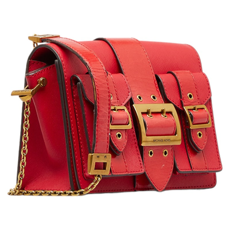 Berry Glazed Leather Messenger Bag