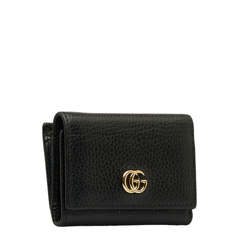 Leather GG Marmont Trifold Wallet 644407