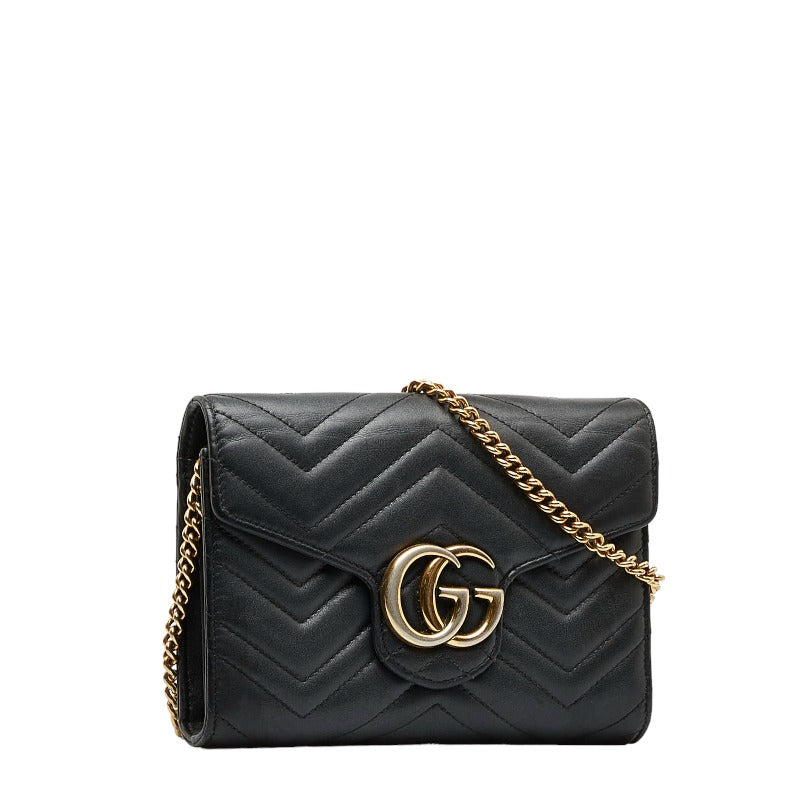 GG Marmont Leather Wallet on Chain 474575