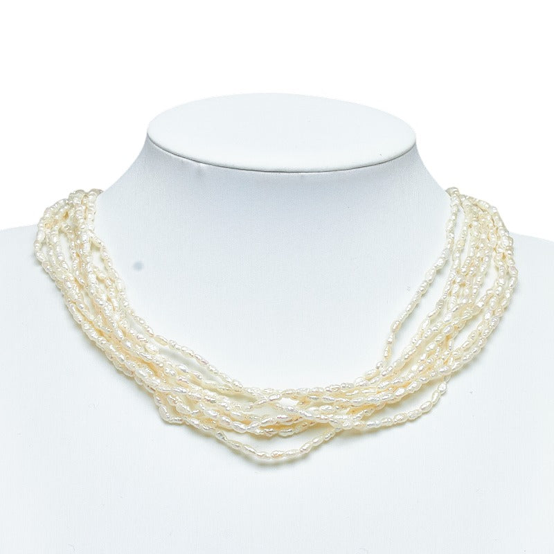 SV925 Silver Pearl Necklace