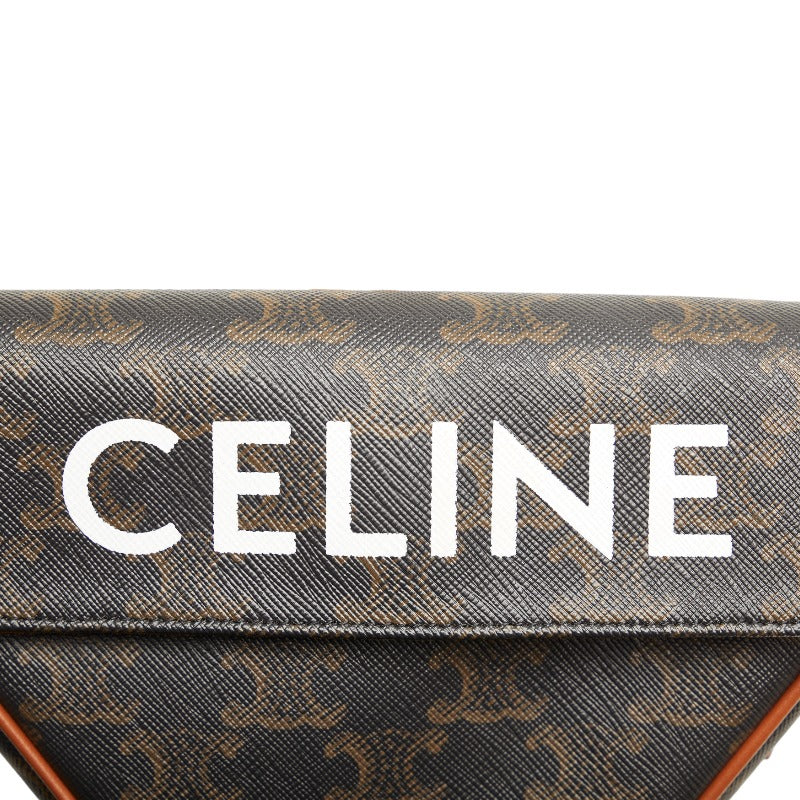 Celine Triomphe Triangle Shoulder Bag PVC Leather