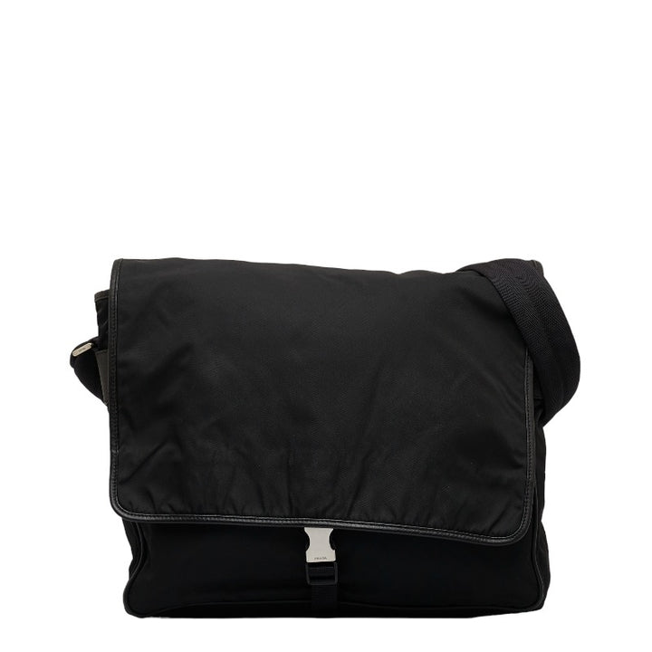 Prada Nylon Shoulder Messenger Bag Black