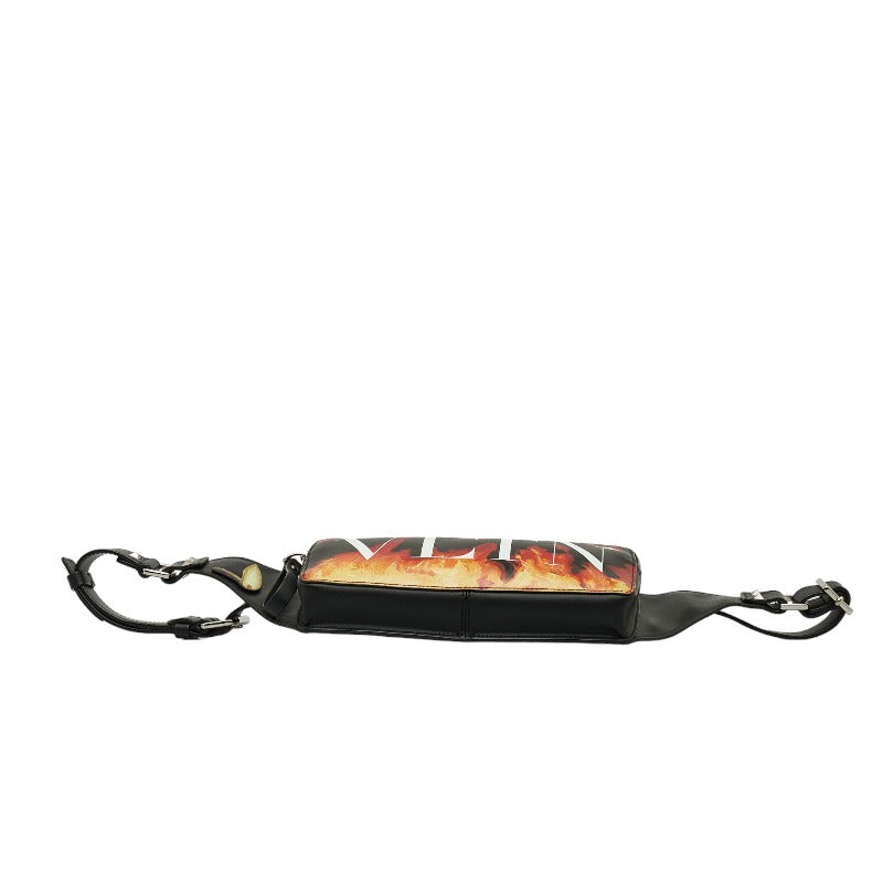 Valentino Emilio Villalba Collaboration Fire Flame Lip Pattern Leather Waist Bag