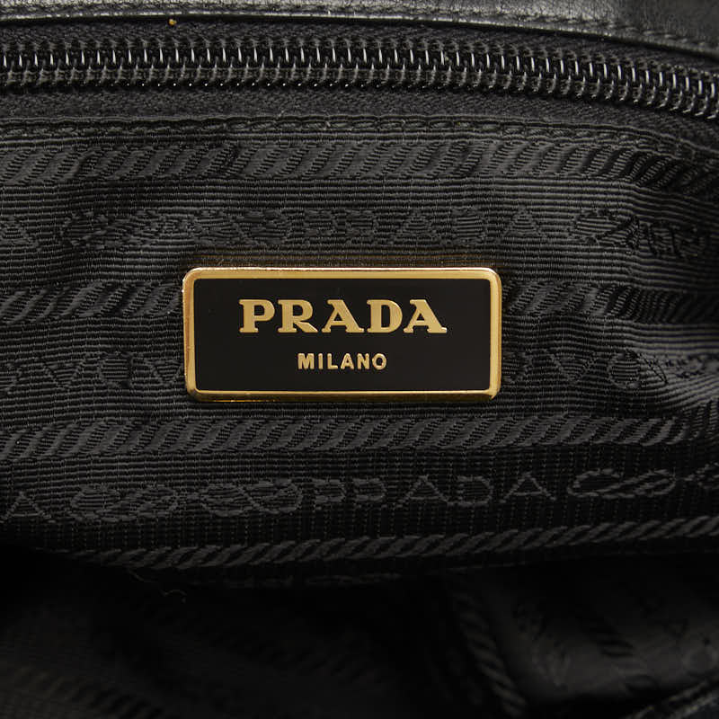 Prada Tessuto Bow Handle Bag Canvas Handbag in Good condition