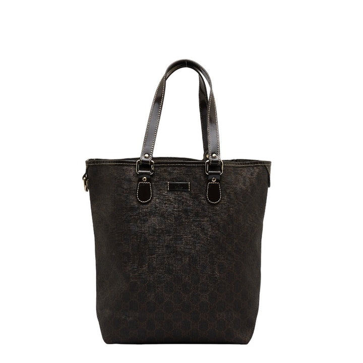 Gucci GG Supreme PVC Leather Tote Bag