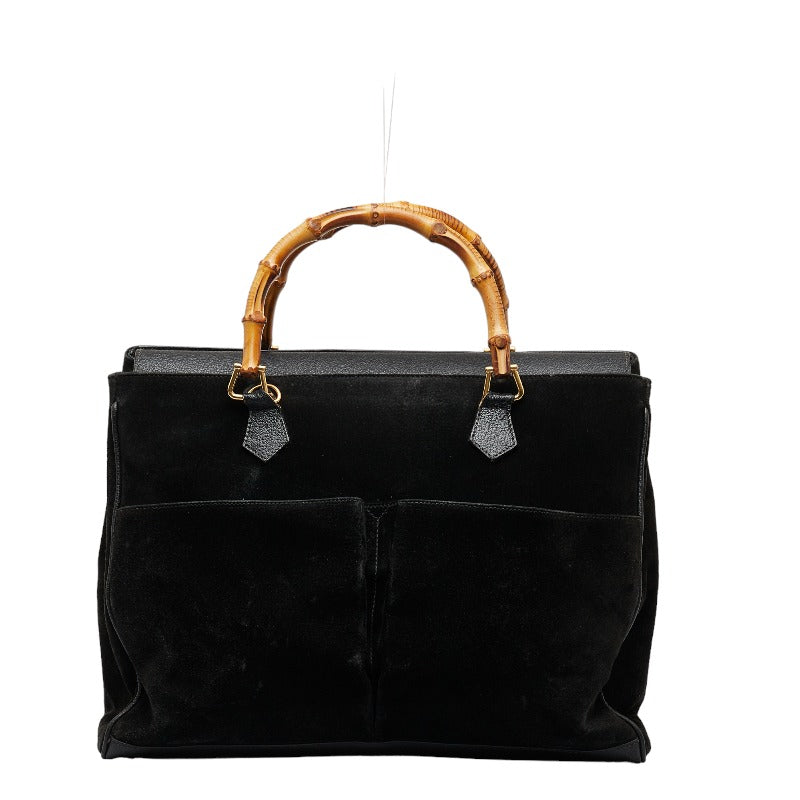 Gucci Suede Bamboo Handbag Suede Handbag 002 123 in Good condition