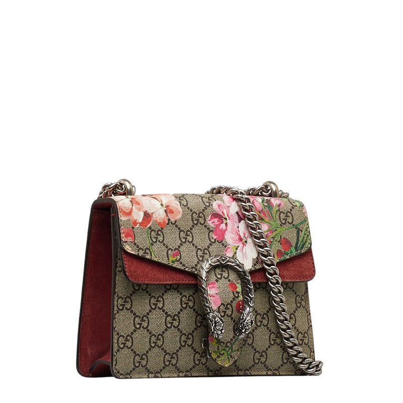 Gucci Dionysus GG Blooms Chain Shoulder Bag PVC Suede 421970 in Very Good Condition