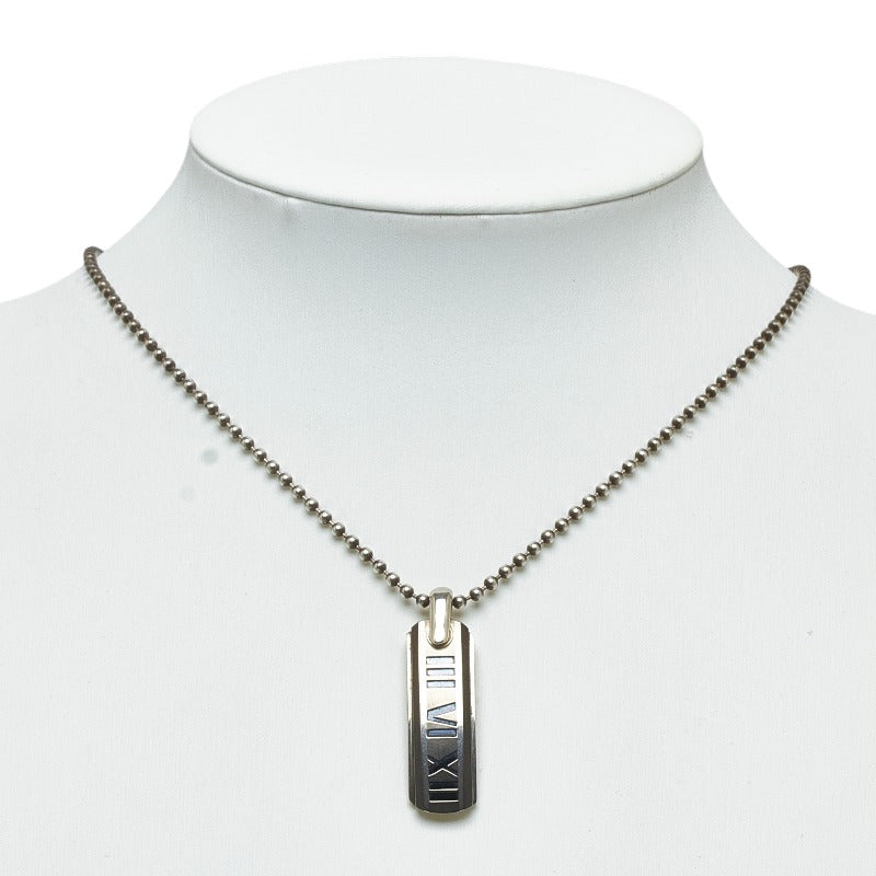 Tiffany & Co Atlas Plate Necklace Silver