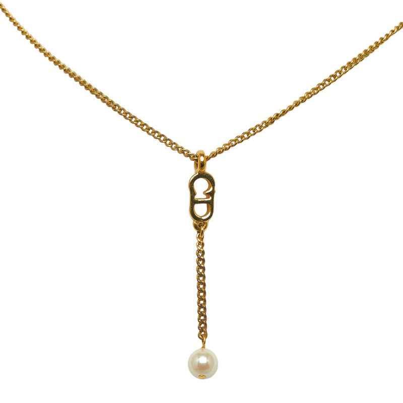 Pearl Drop Chain Necklace
