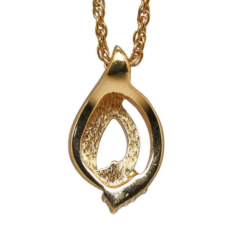 Rhinestone Gold Plated Pendant Necklace