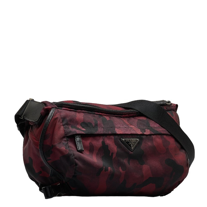 Prada Tessuto Camouflage Messenger Bag Canvas Shoulder Bag VA0991 in Good condition