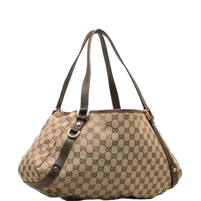 Gucci GG Canvas Abbey Shoulder Bag  Canvas Tote Bag 130736 in Good condition