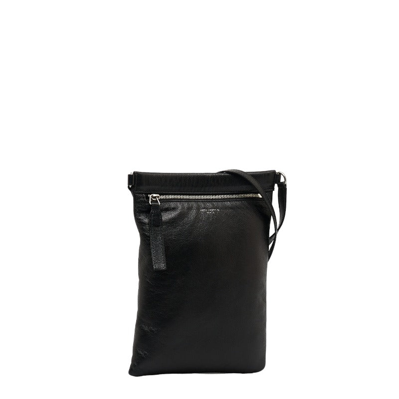 Leather Flat Crossbody Bag 581697