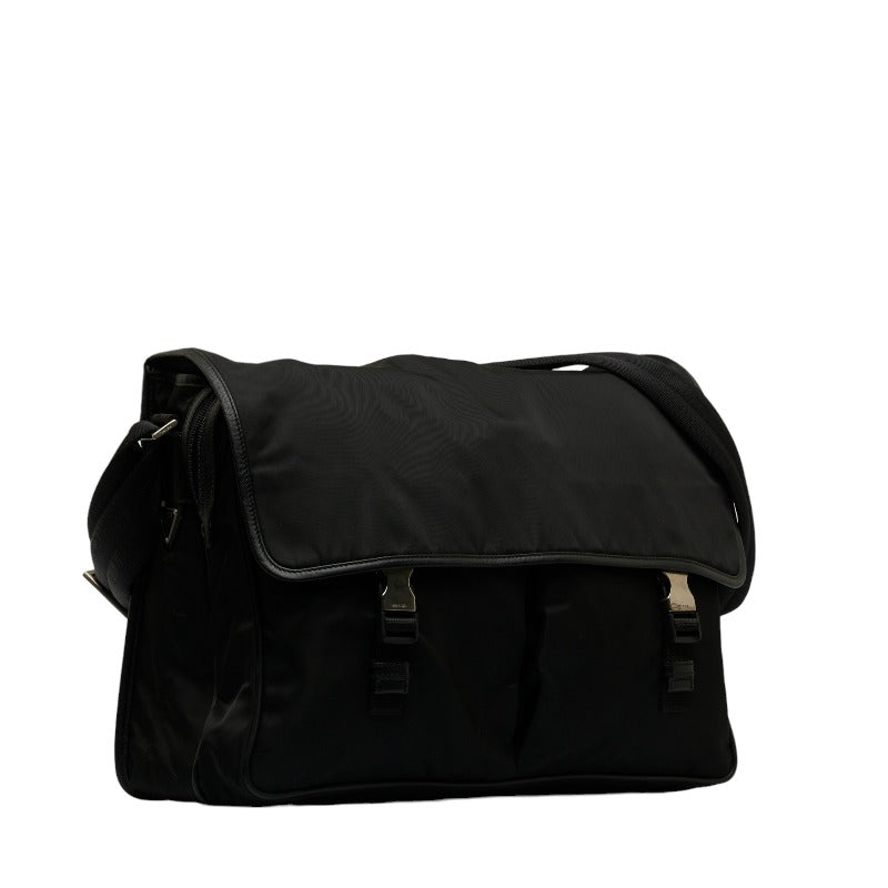Prada Tessuto Messenger Bag Canvas Crossbody Bag V165 in Good condition