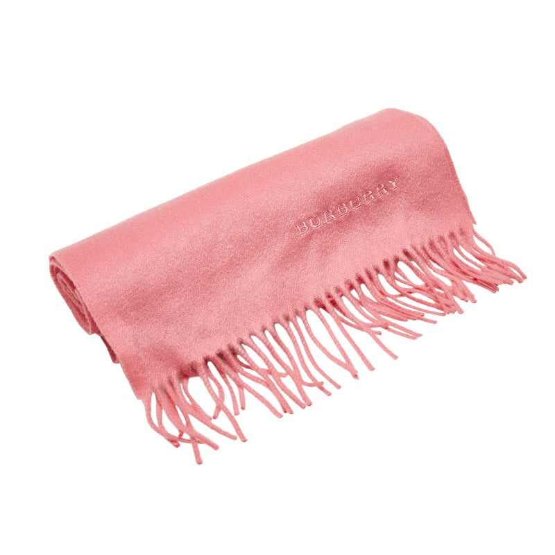 Burberry Cashmere Logo Scarf Pink in Great Condition