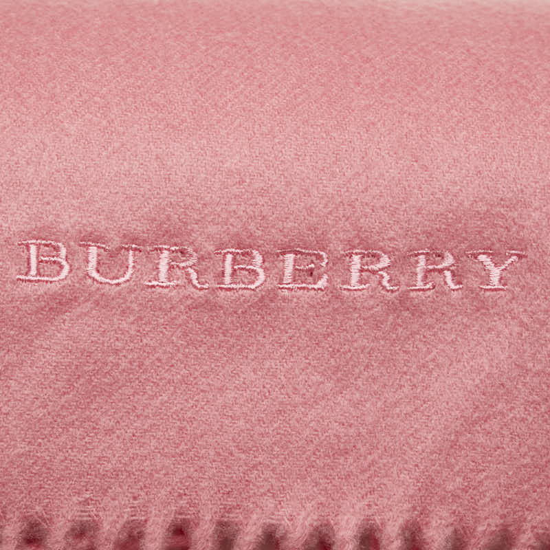 Burberry Cashmere Logo Scarf Pink in Great Condition