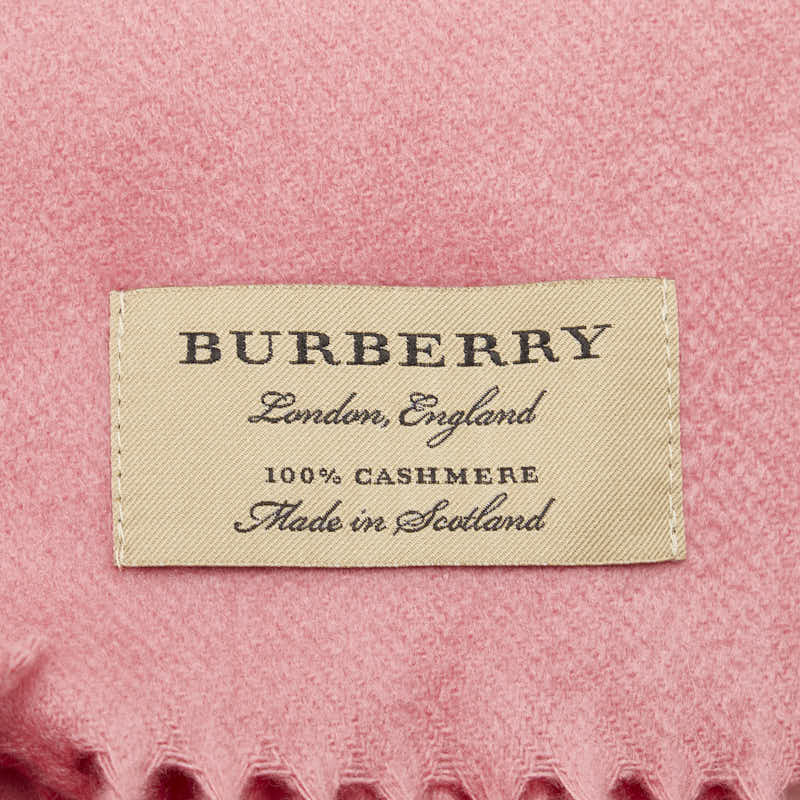 Burberry Cashmere Logo Scarf Pink in Great Condition