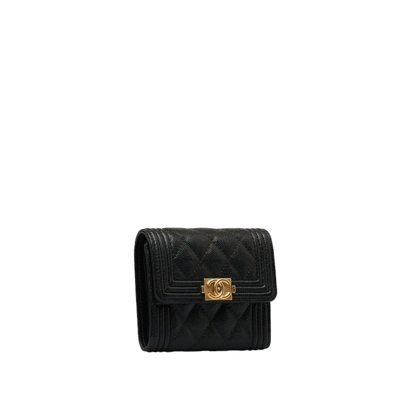 CC Quilted Caviar Le Boy Wallet