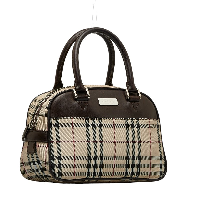 Burberry House Check Canvas & Leather Handbag Canvas Handbag in Good condition