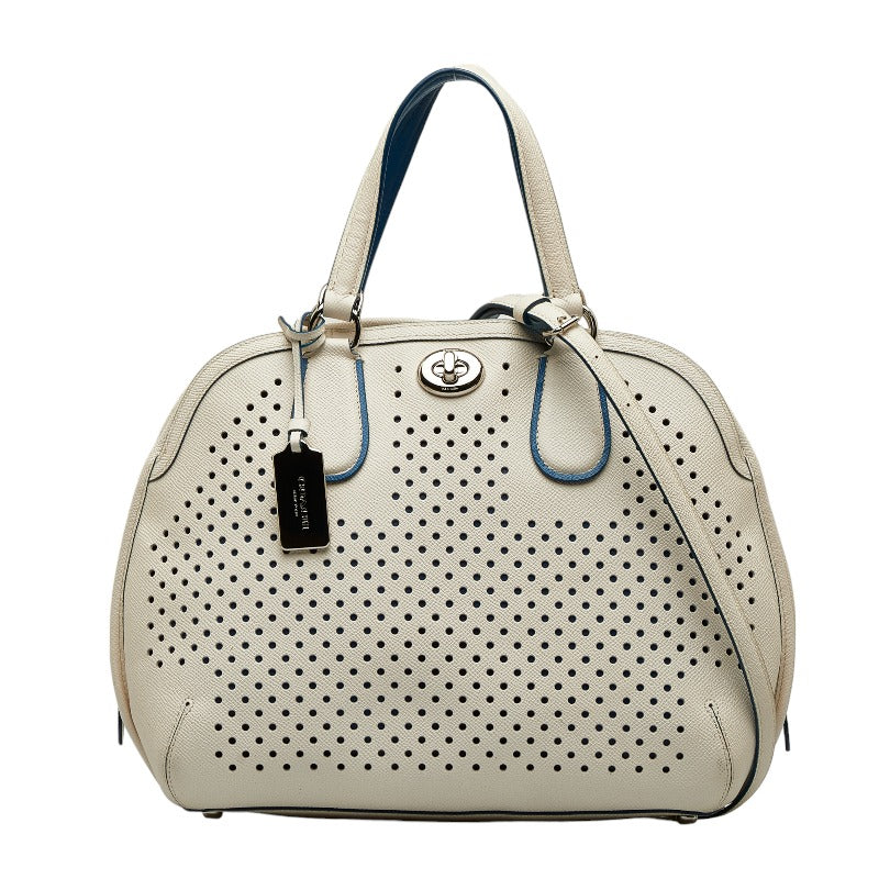 Perforated Leather Prince Street Satchel
