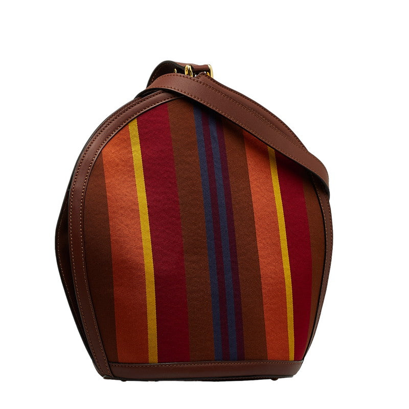 Striped Canvas Shoulder Bag