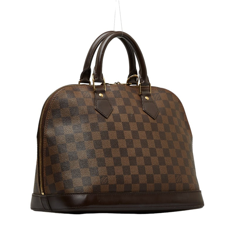 Louis Vuitton Damier Ebene Alma PM Canvas Handbag N51131 in Good condition